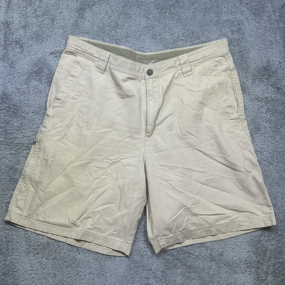 Columbia Ultimate Roc Shorts Mens 38x9 Beige Omni-Shield Cargo Outdoor‎ Hiking